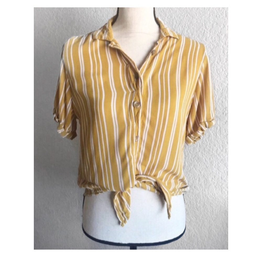 Faithfull the Brand Striped Button Down Top